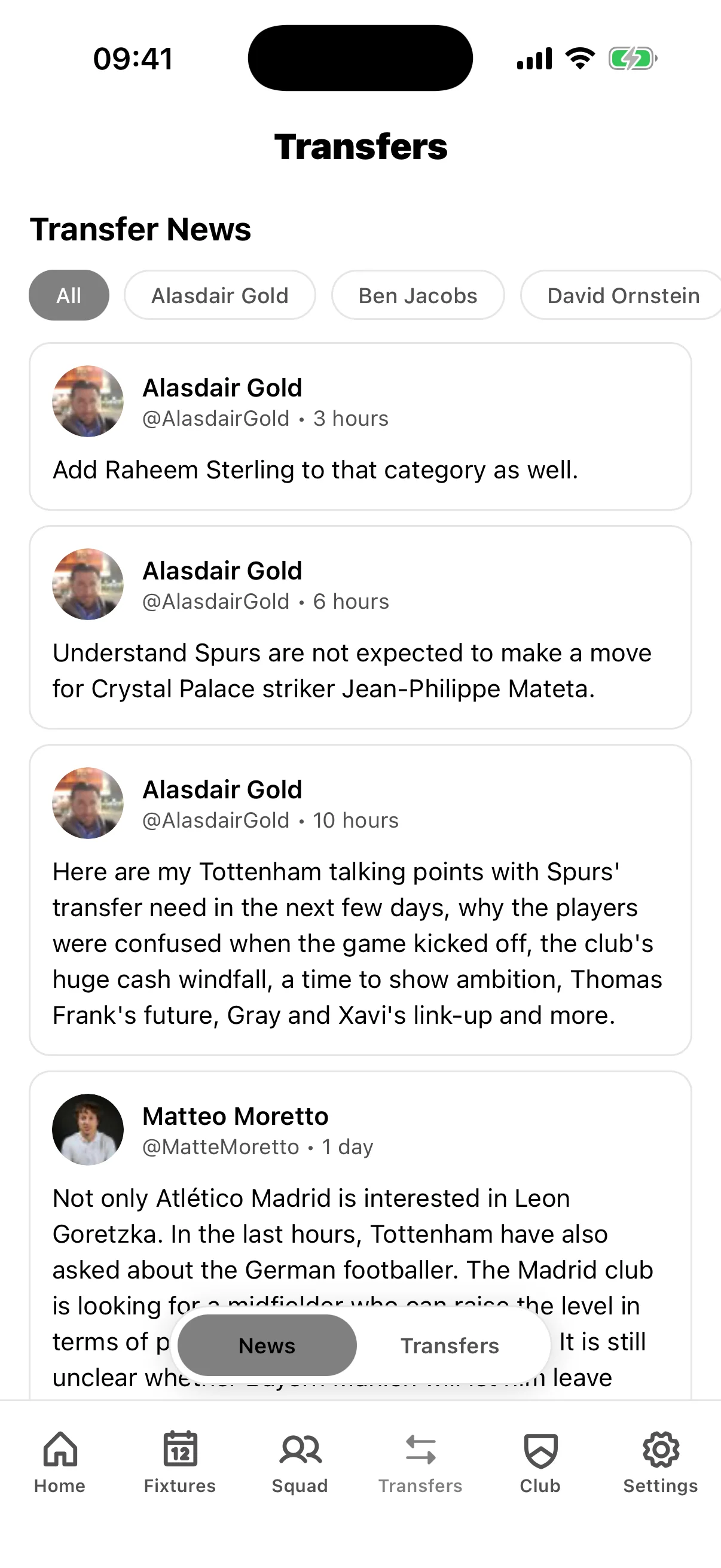 Tottenham Hotspur transfer window updates with completed signings, reliable rumours from tier 1 journalists, and contract news